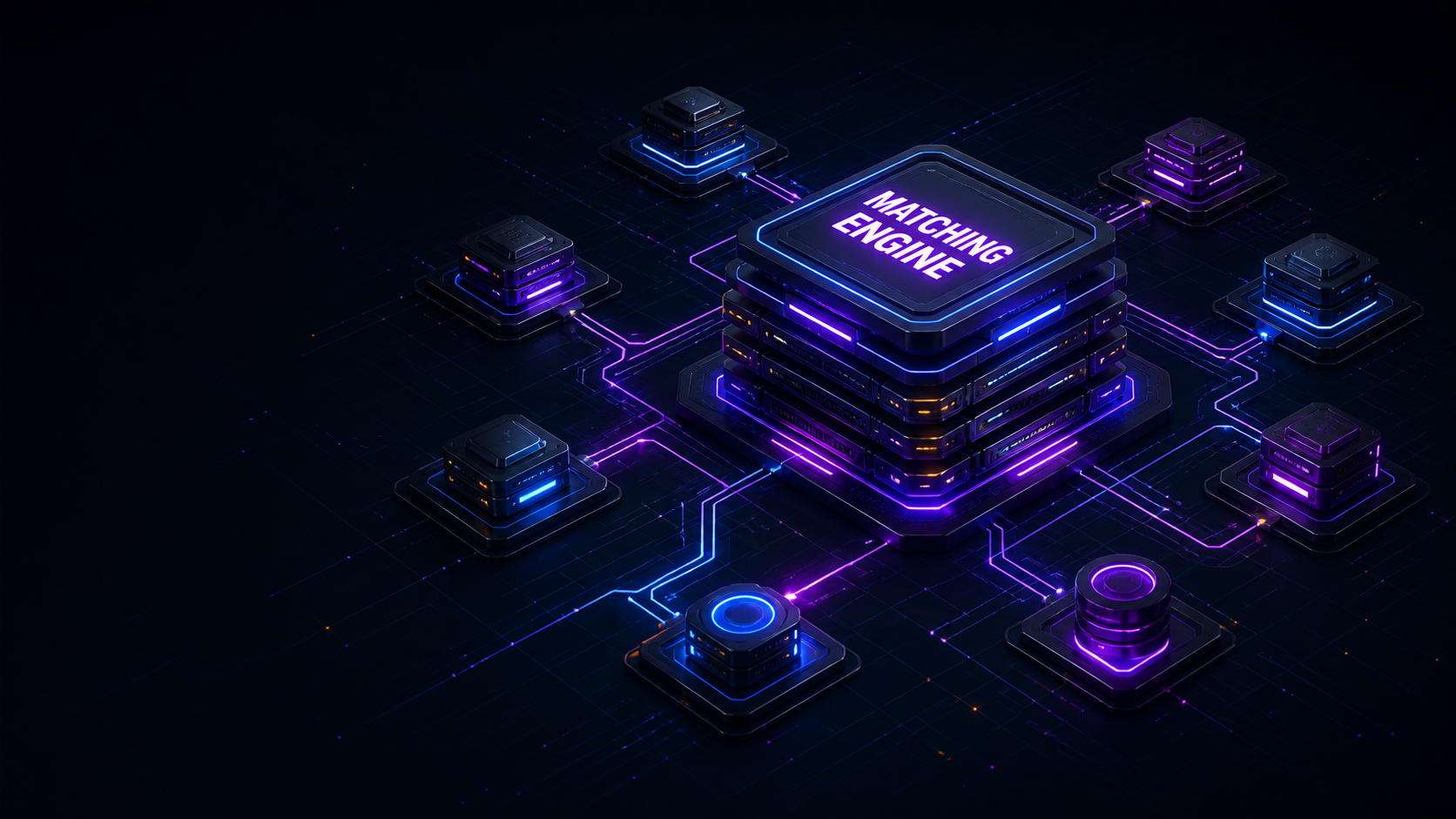 Crypto exchange matching engine architecture visual